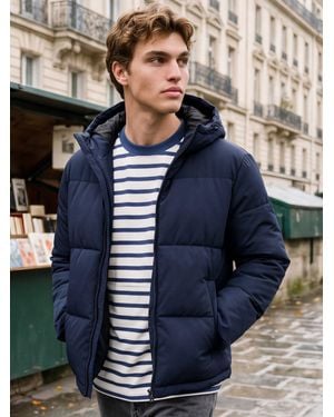 Jack & Jones Hooded Puffer Jacket - Blue