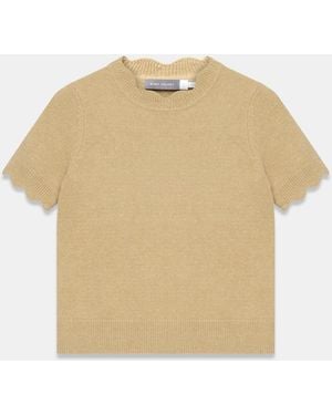 Mint Velvet Scallop Knit Top - Natural