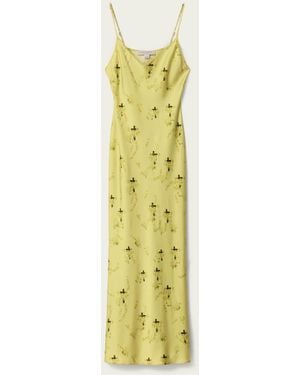 AllSaints Floral Print Bryony Maxi Dress - Metallic