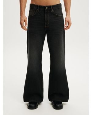 Cotton On Baggy Bootcut Jeans - Black