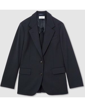 Reiss Stretch-Twill Relaxed Single-Breasted Blazer - Blue