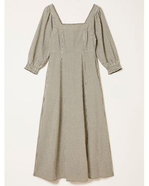 FatFace Fatface Gingham Midi Dress - Natural
