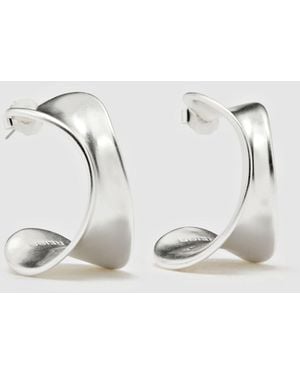 Reiss Tone Savanna Sculptural Curve Hoop Earrings - Natural