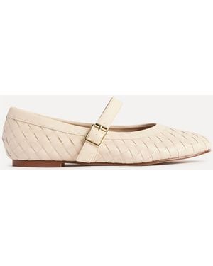 Linzi Index Woven Mary Jane Shoes - Natural