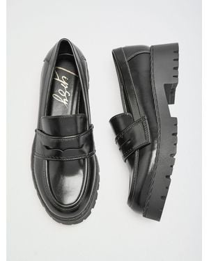 Lipsy Wide Fit Chunky Workwear Loafer - Black