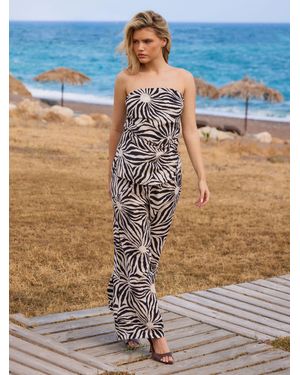 South Beach Sunburst Wide Leg Pants - Blue