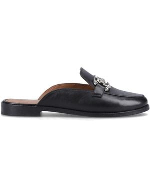 Hush Puppies Cathleen Leather Mules - Black