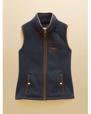 Joules Official Burghley Heritage Fleece Gilet - Blue