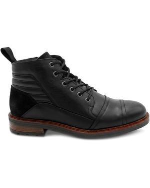 Jones Bootmaker Everett Wide Fit Leather Boots - Black