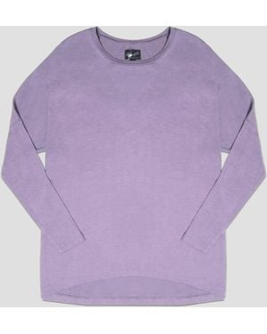 Pineapple Script Long Sleeves Top - Purple