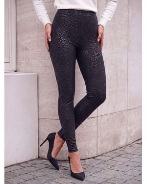 Roman Leopard Shine Pants - Pink