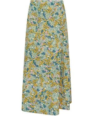 PixieGirl Petite Ditsy Midaxi Skirt - Green
