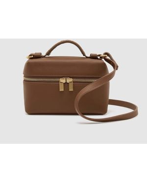 Reiss Tan Ines Leather Vanity Crossbody Bag - Brown