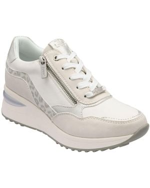 Lotus Zip-Up Sneakers - White