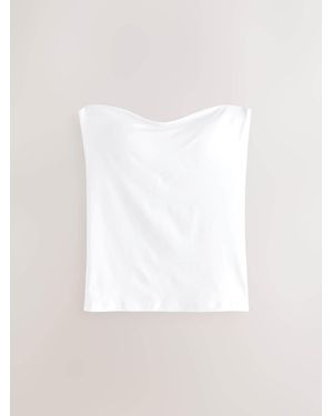 Next Hidden Support Bandeau Bra Top - White