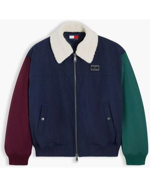 Tommy Hilfiger Teddy Collar Relaxed Aviator Jacket - Blue