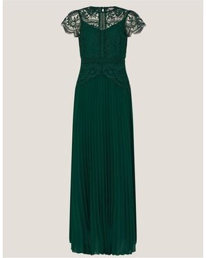 Monsoon Monica Lace Maxi Bridesmaid Dress - Green