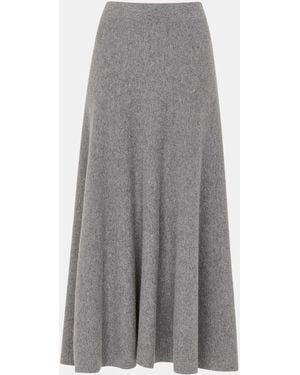 Whistles Knitted Midi Skirt - Gray