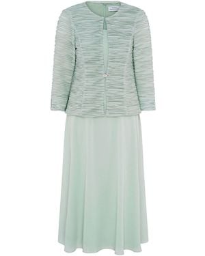 Gina Bacconi Page Fancy Jacket & Chiffon Dress - Green