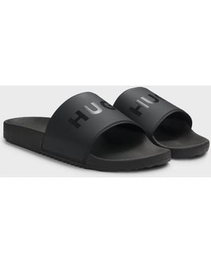 HUGO Timein Logo Sliders - Black