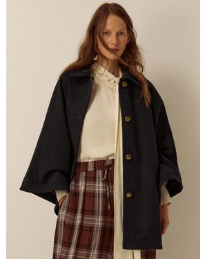 Monsoon Claudie Cape Coat - Brown