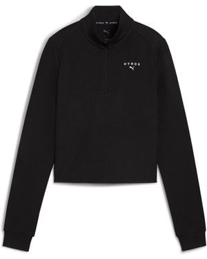 PUMA X Hyrox Cloudspun 1/4 Zip Sweat Top - Black
