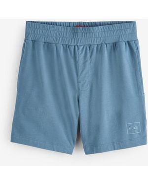 HUGO Box Logo Sweat Shorts - Blue
