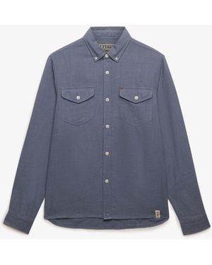 Superdry The Merchant Store- Lite Long Sleeve Shirt - Blue