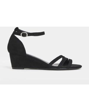 JD Williams Wide Fit Wedge Two Part Heels - Black