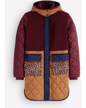 Boden Borg Mix Coat - Red