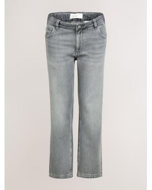 Next Maternity 90S Straight Leg Denim Jeans - Gray