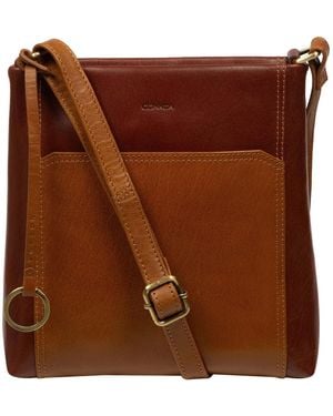 Conkca Clementine Leather Cross-Body Bag - Brown