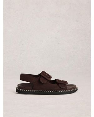 White Stuff Stuff Bailey Buckle Sandals - Brown
