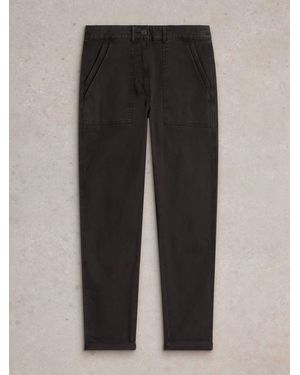 White Stuff Twister Chino Pants - Black