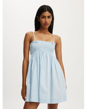 Cotton On Eliza Babydoll Dress - Blue