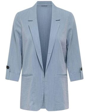 ONLY Loose Fit Blazer With Buttoned Cuffs - Blue