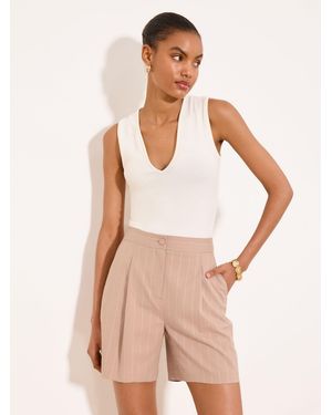 Lipsy Tailored Shorts - Natural