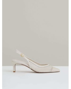 Reiss Sirena Mesh Slingback-Absätze - Natur