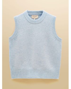 Joules Holly Pale Knitted Vest - Blue