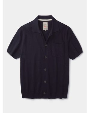 aubi Keal Button Through Polo Shirt - Blue