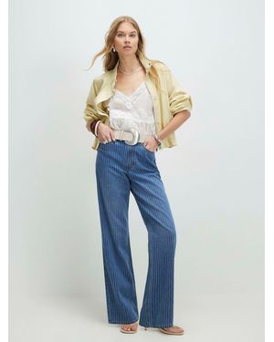River Island River Island High Rise Relaxed Straight Jeans - Blue