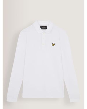 Lyle & Scott Long Sleeve Polo Shirt - Weiß