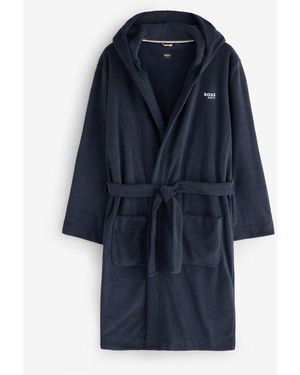 BOSS Terry Classic Logo Robe - Blue