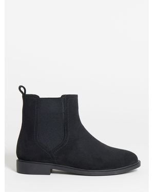 Simply Be Soft Wide Fit Classic Chelsea Ankle Boots - Black