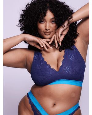 Lemonade Dolls Lemonade Dolls Full Cup Signature Lace Non-Wired Bralette - Blue