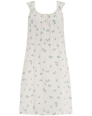 Pour Moi Woven Cheesecloth Square Neck Chemise - White