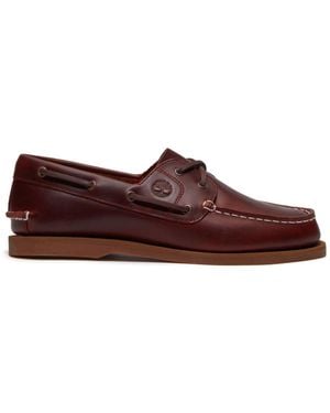Timberland Classic 2 Eye Boat Shoes - Red