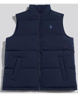U.S. POLO ASSN. U. S. Polo Assn U. S. Polo Assn. Heavyweight Wide Baffle Gilet - Blue