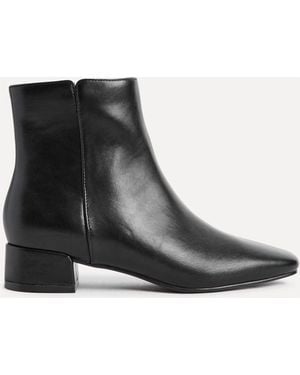 Linzi Outline Low Block Heeled Ankle Boots - Black