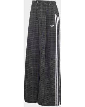 adidas Originals/ Checks Wide Leg Pants - Black